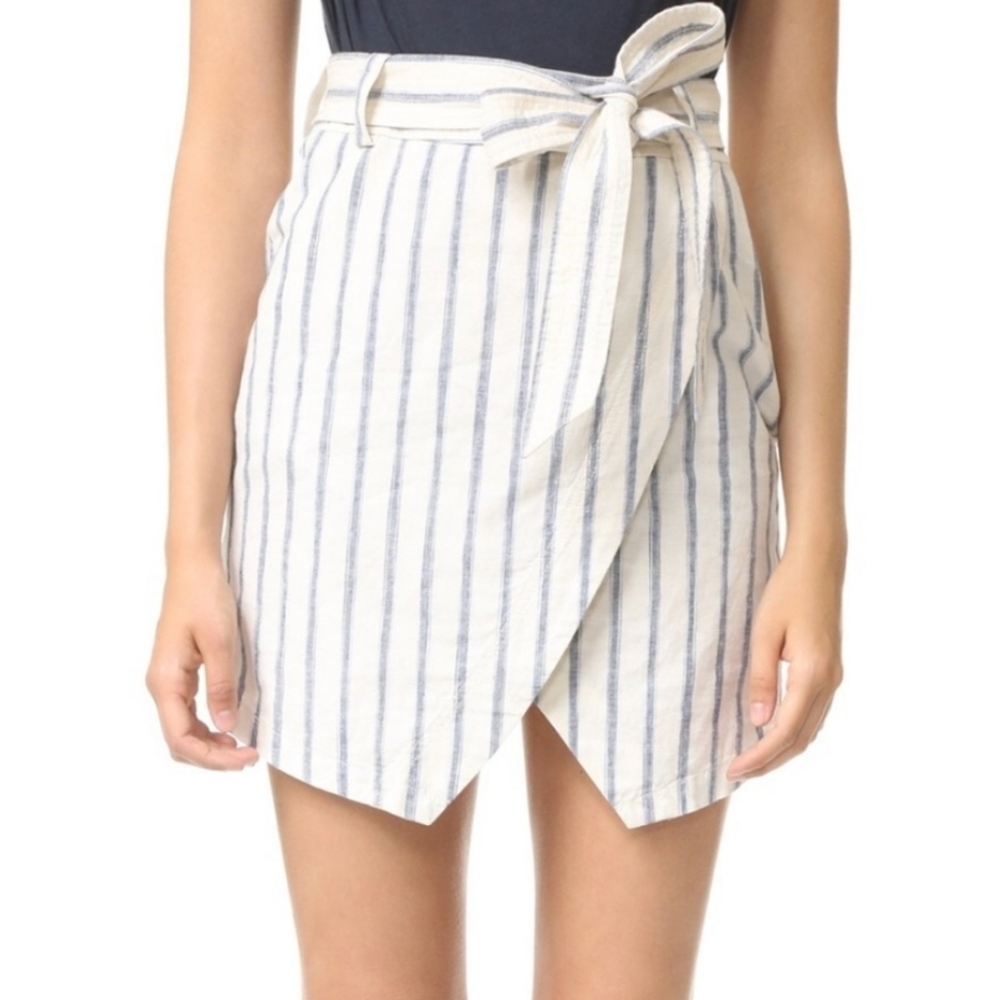 Madewell Faux-Wrap Tie Portside Ikat Skirt